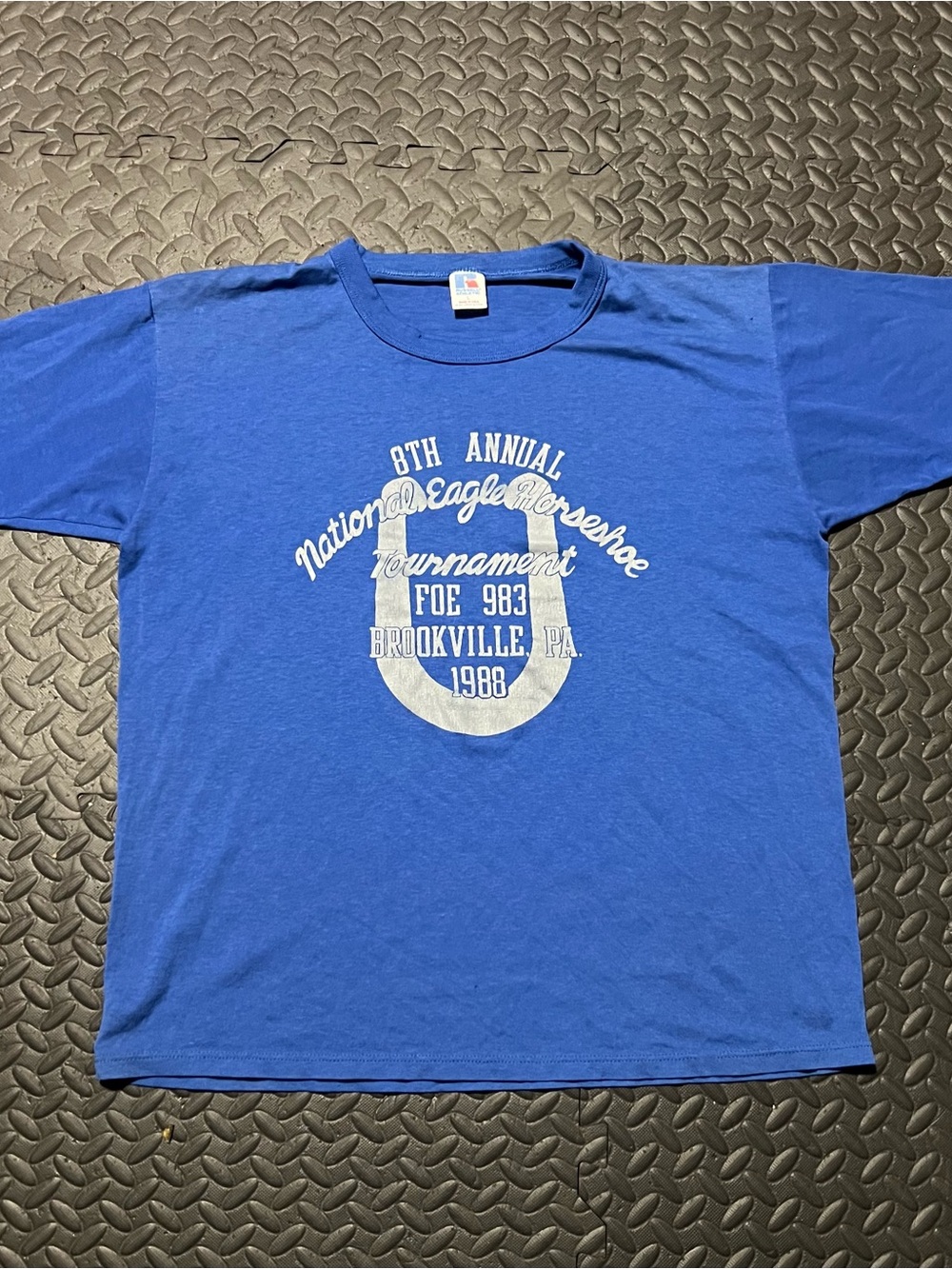 Russell Athletic Royal Blue Short-Sleeve Tee with White Event Graphic